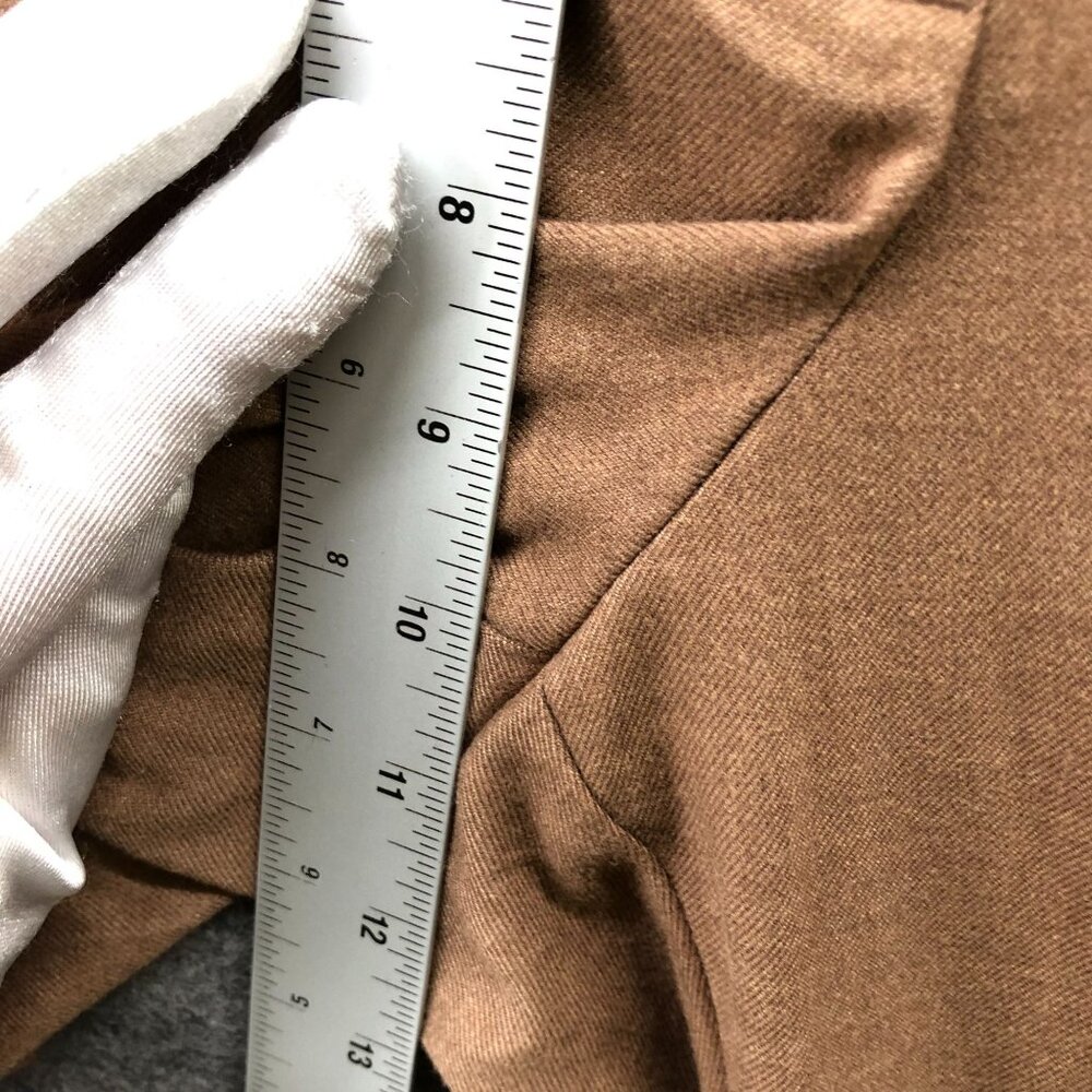 Loft Julie Trouser Dress Pants Womens 8 Tan Camel Wide Leg Twill Fall Winter - Picture 6 of 10